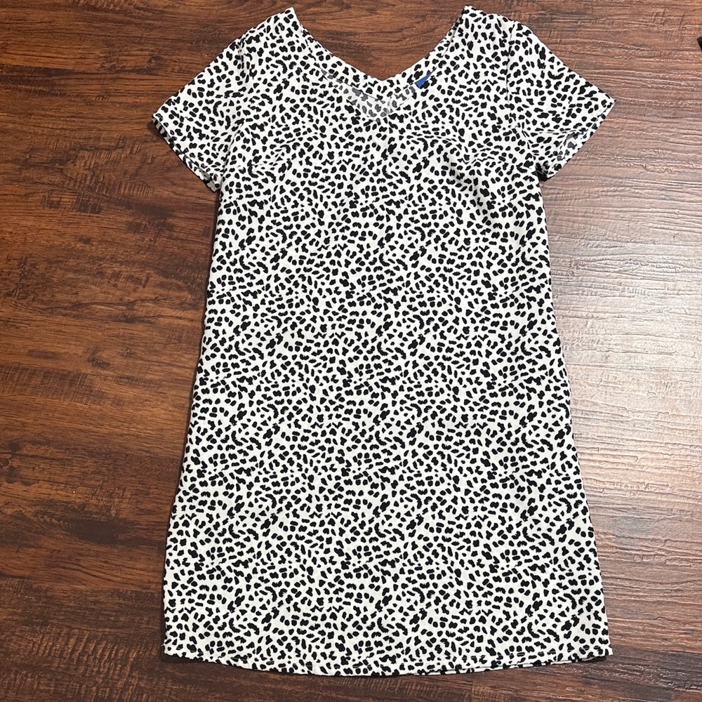 Leopard Print Short Sleeve Dress